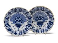 A Pair of Delft Blue and White Chargers