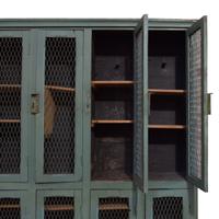 A Painted Ten Door Locker 70" W x 13" D x 82" H — Italy, Circa 1940