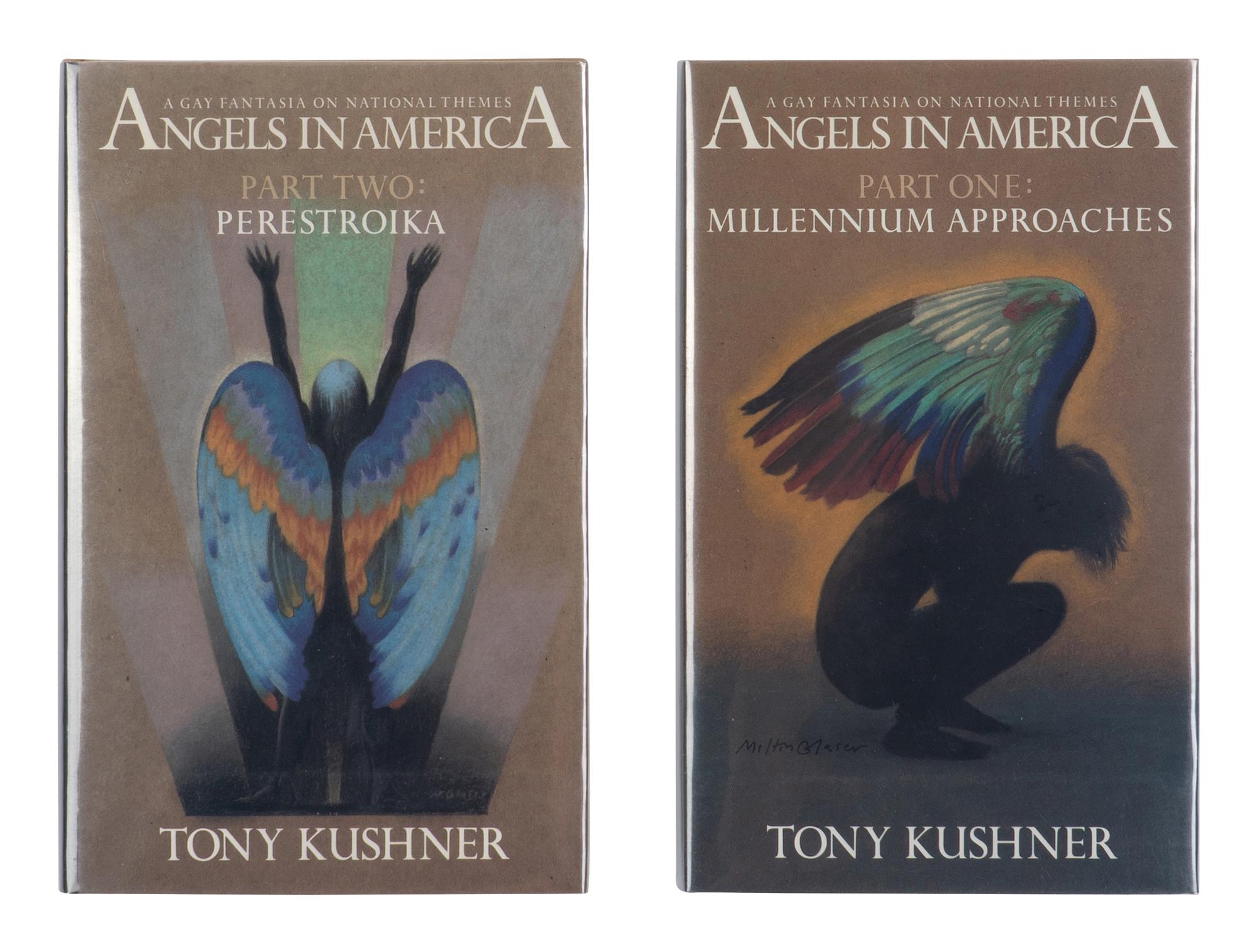 KUSHNER, Tony (b. 1956). Angels in America: Part One: Millennium Approaches [and] Part Two: Perestroika . New York: Theatre Communications Group, 1993-1994.