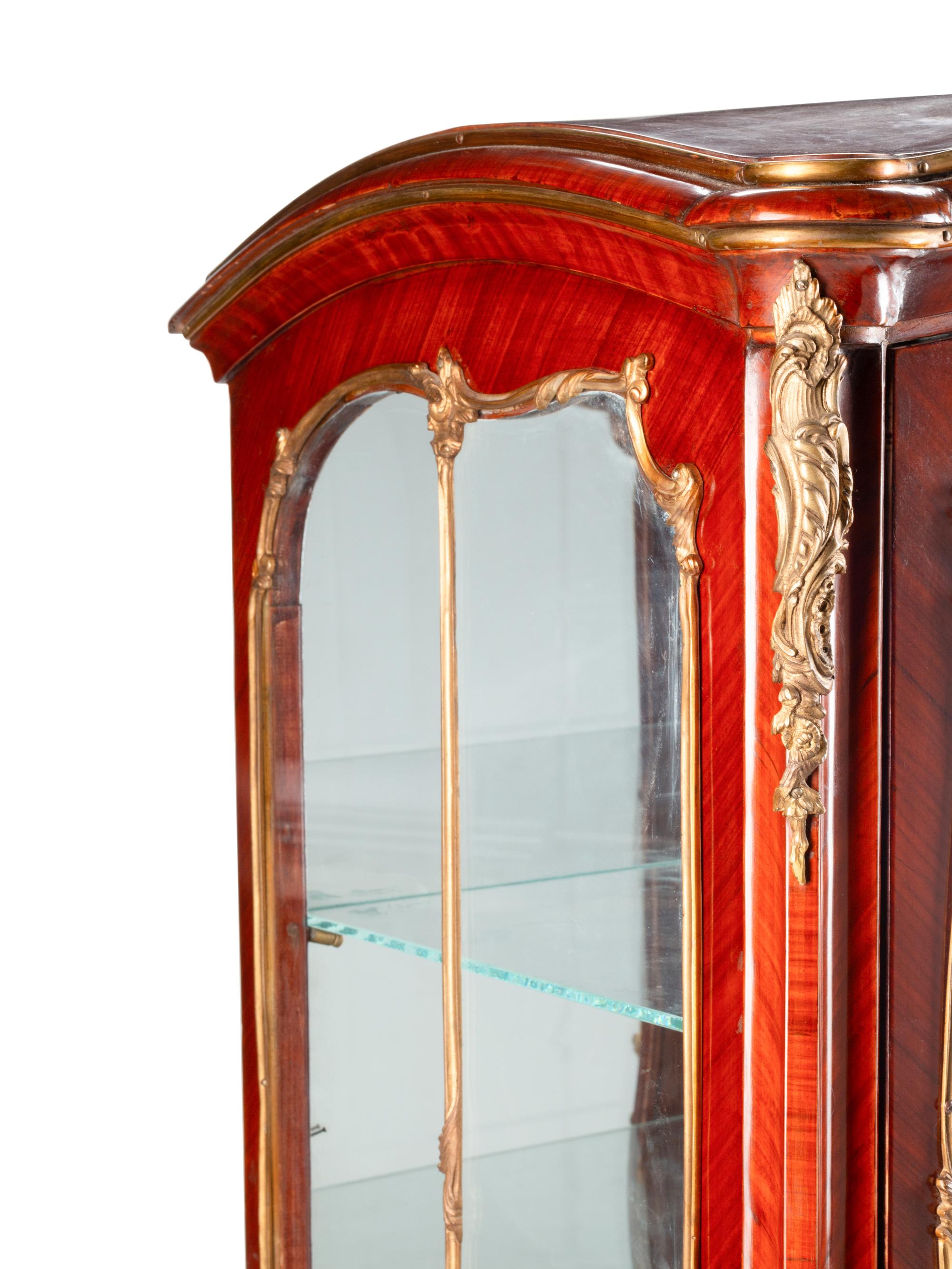 A Louis XV Style Vitrine Cabinet in the Form of a Sedan Chair