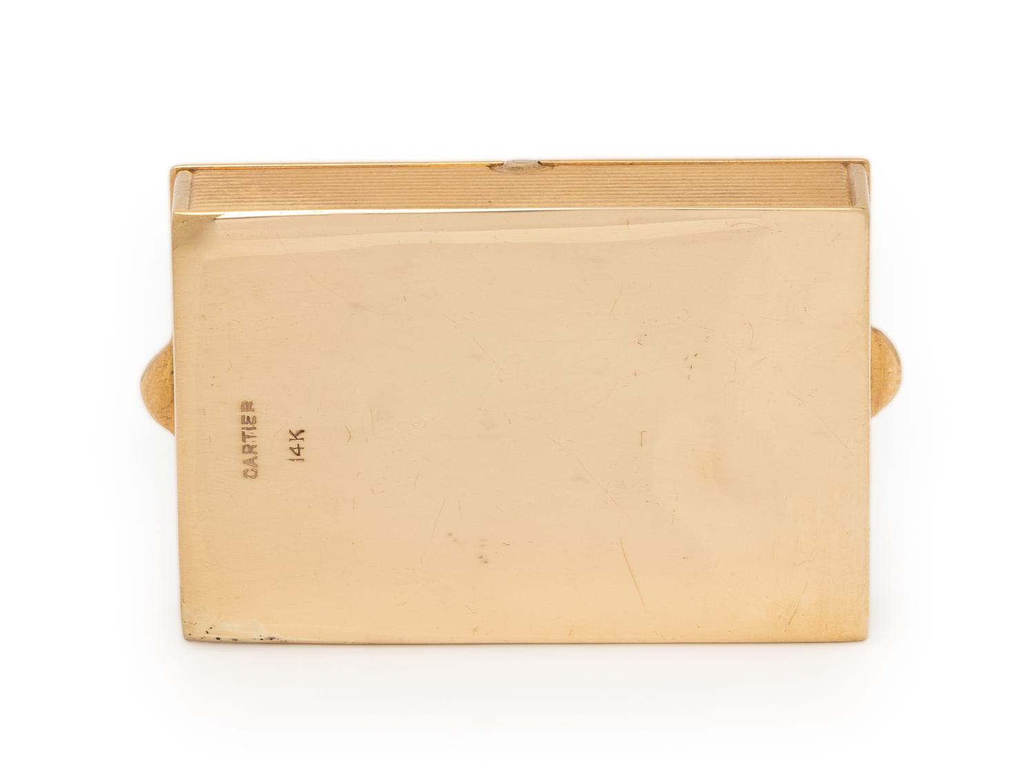 CARTIER, YELLOW GOLD PILL BOX