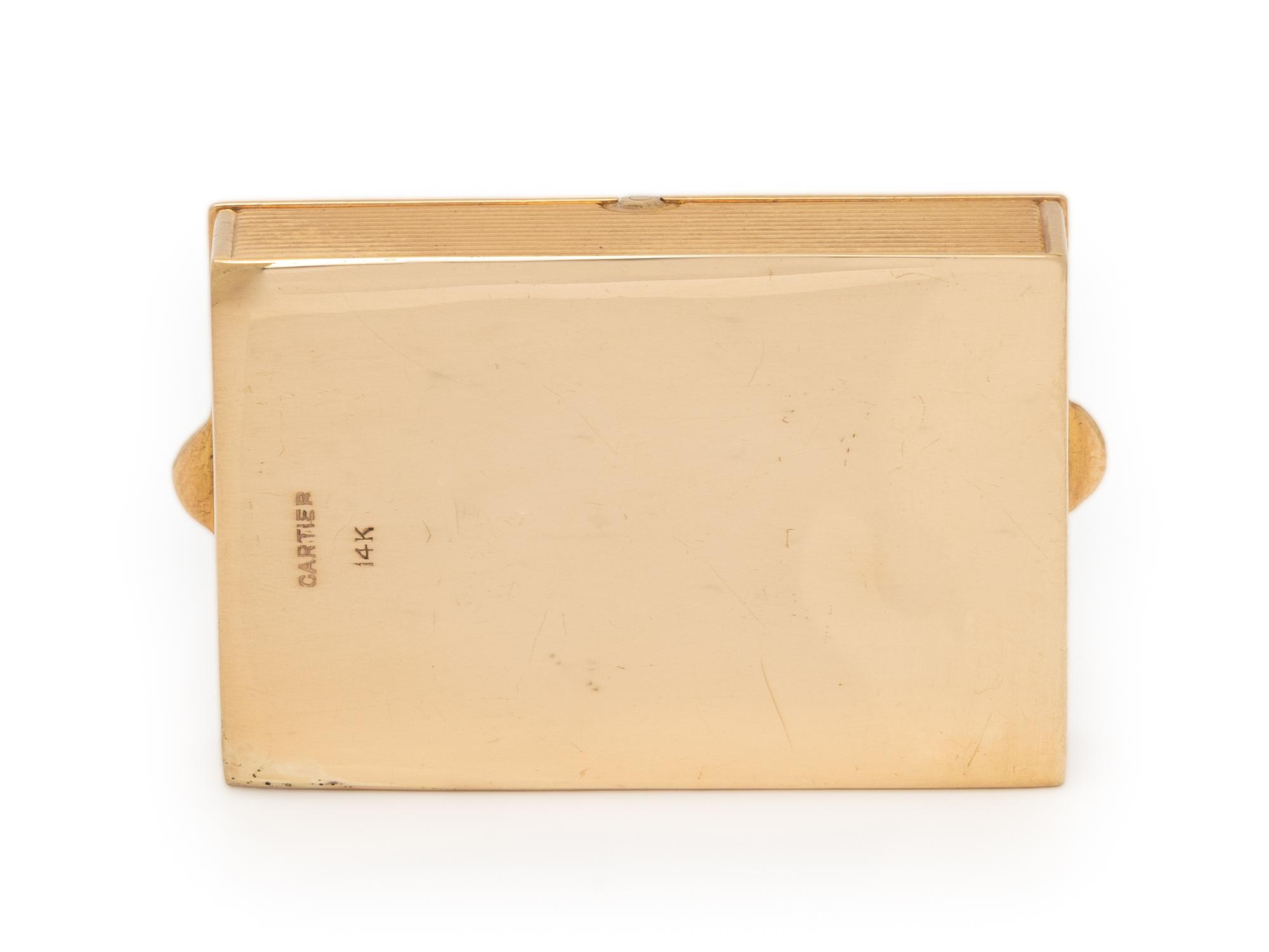 CARTIER, YELLOW GOLD PILL BOX