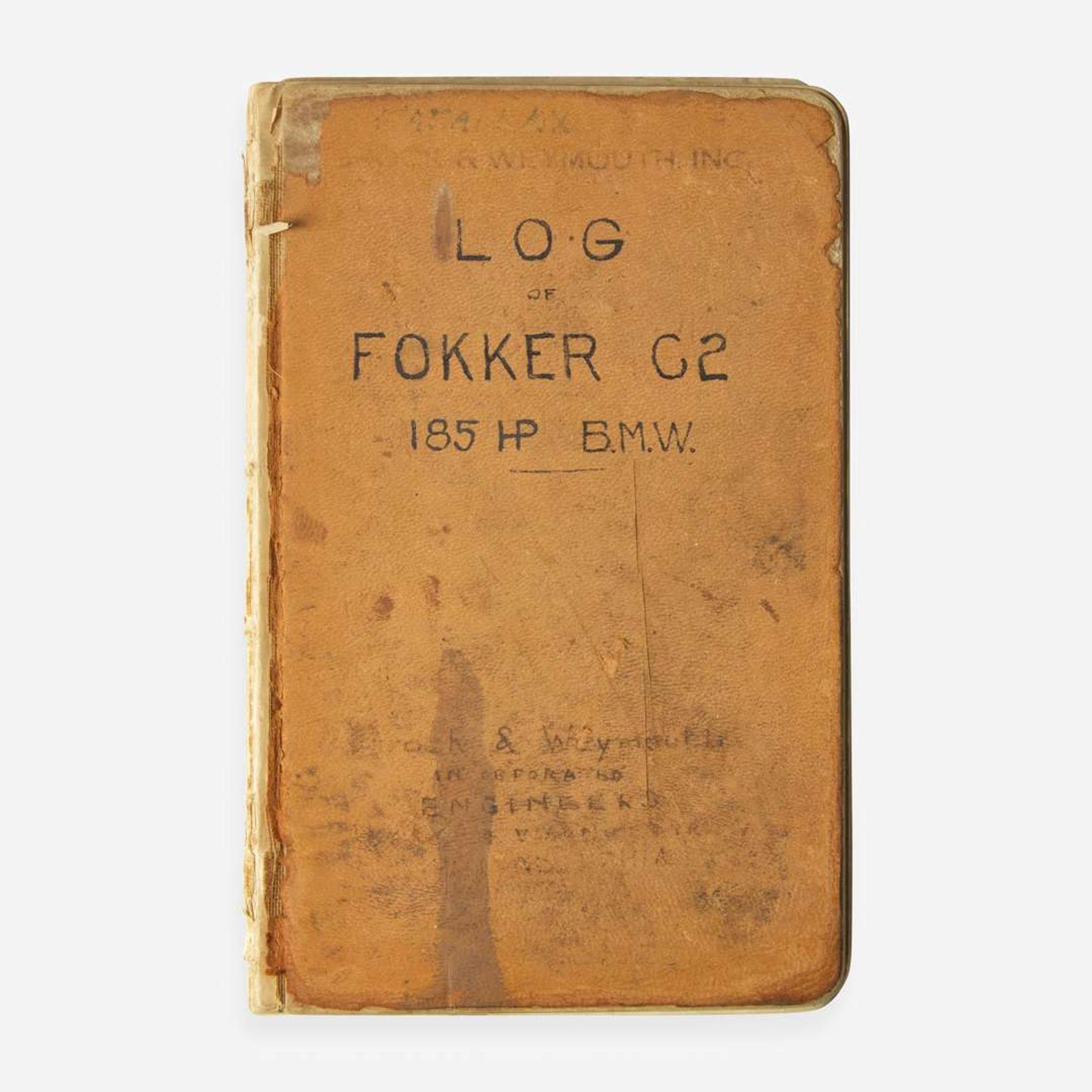 [Aviation] [Kauffman, Virgil] 1920s Flight Log