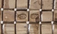 A Russian Silver Cigarette Case, Mark of Otto Makselius, St. Petersburg, late 19th century, worked in a basket weave pattern with an at