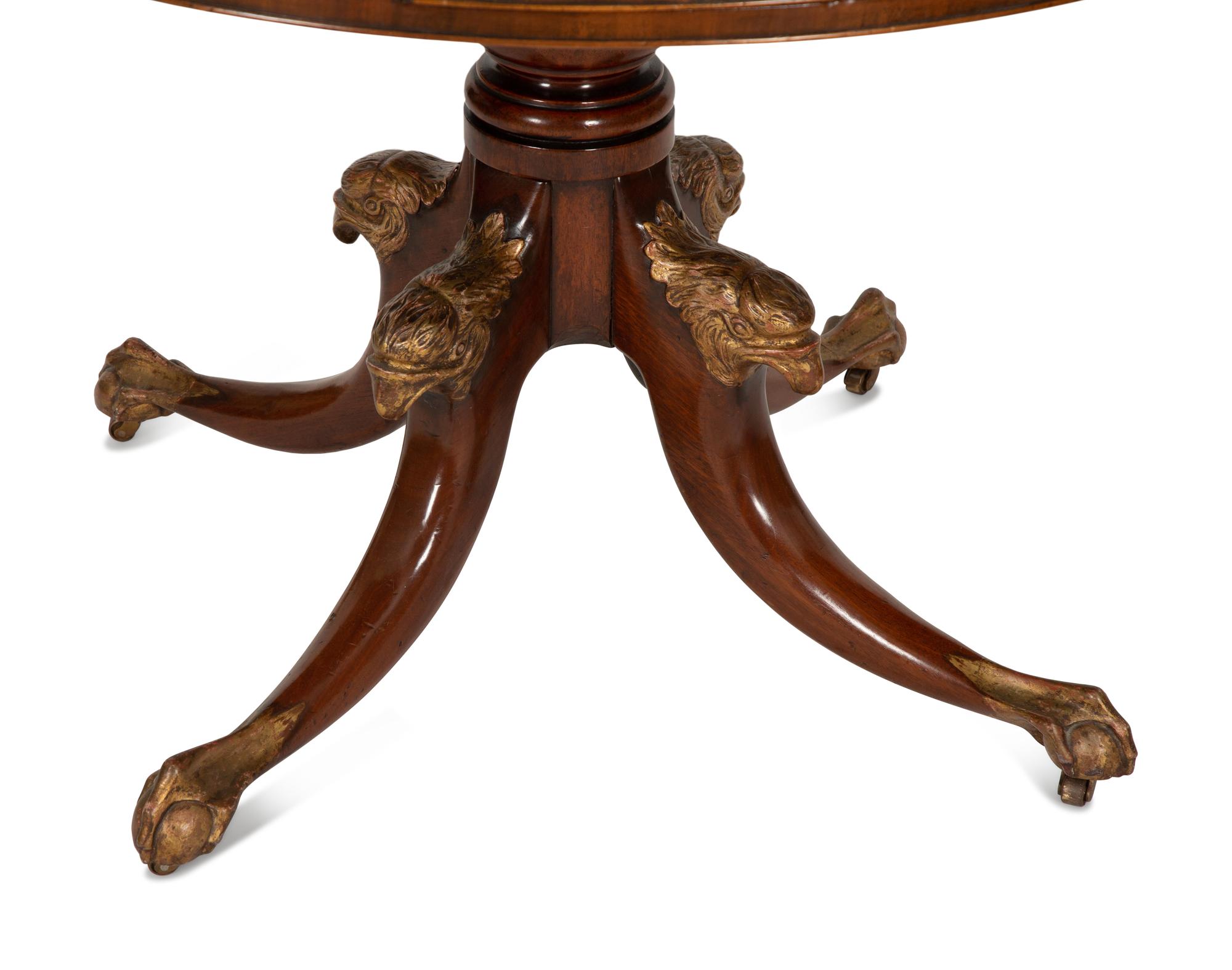 A George III Style Mahogany Drum Table