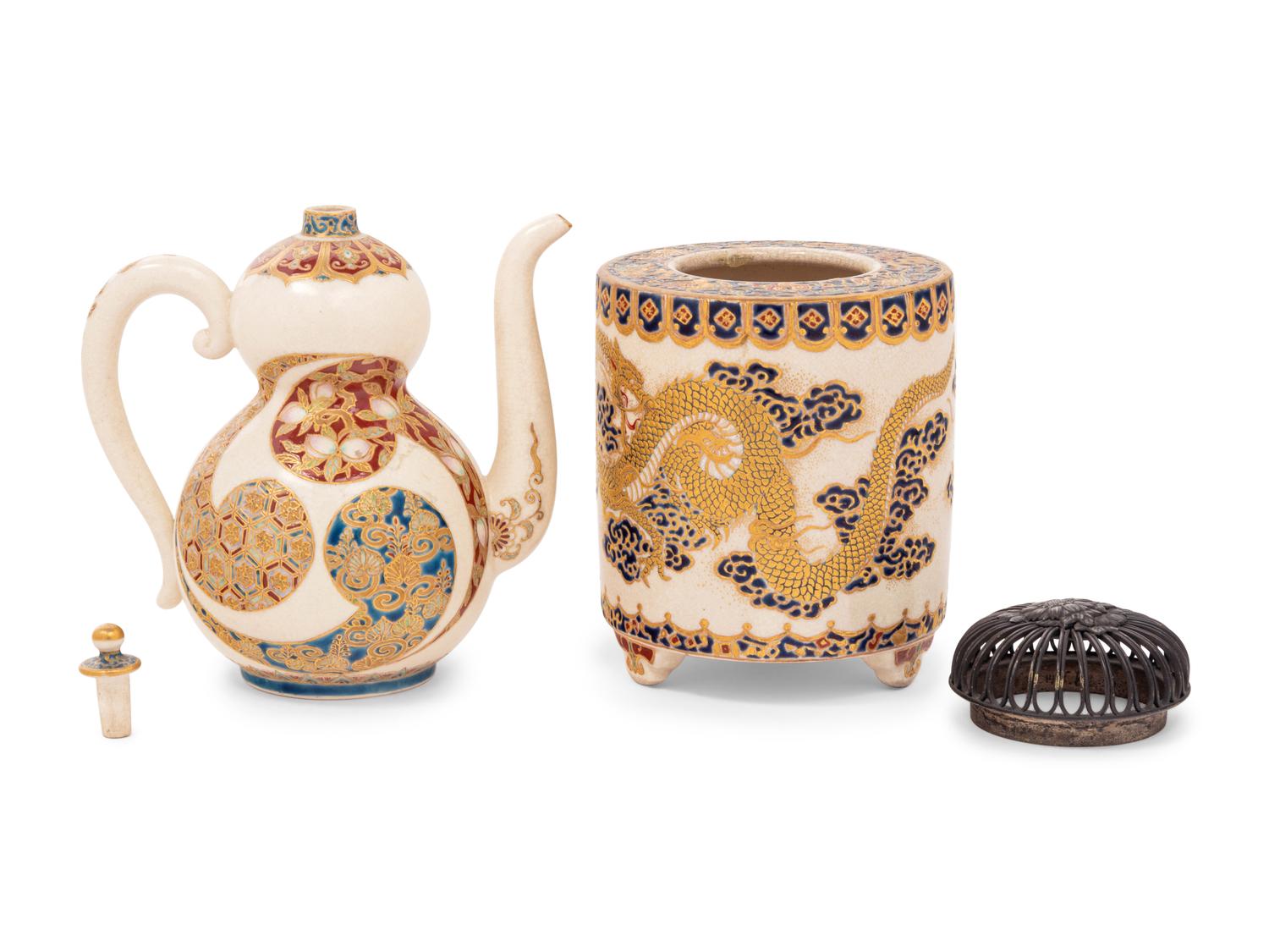 Two Japanese Satsuma Vessels