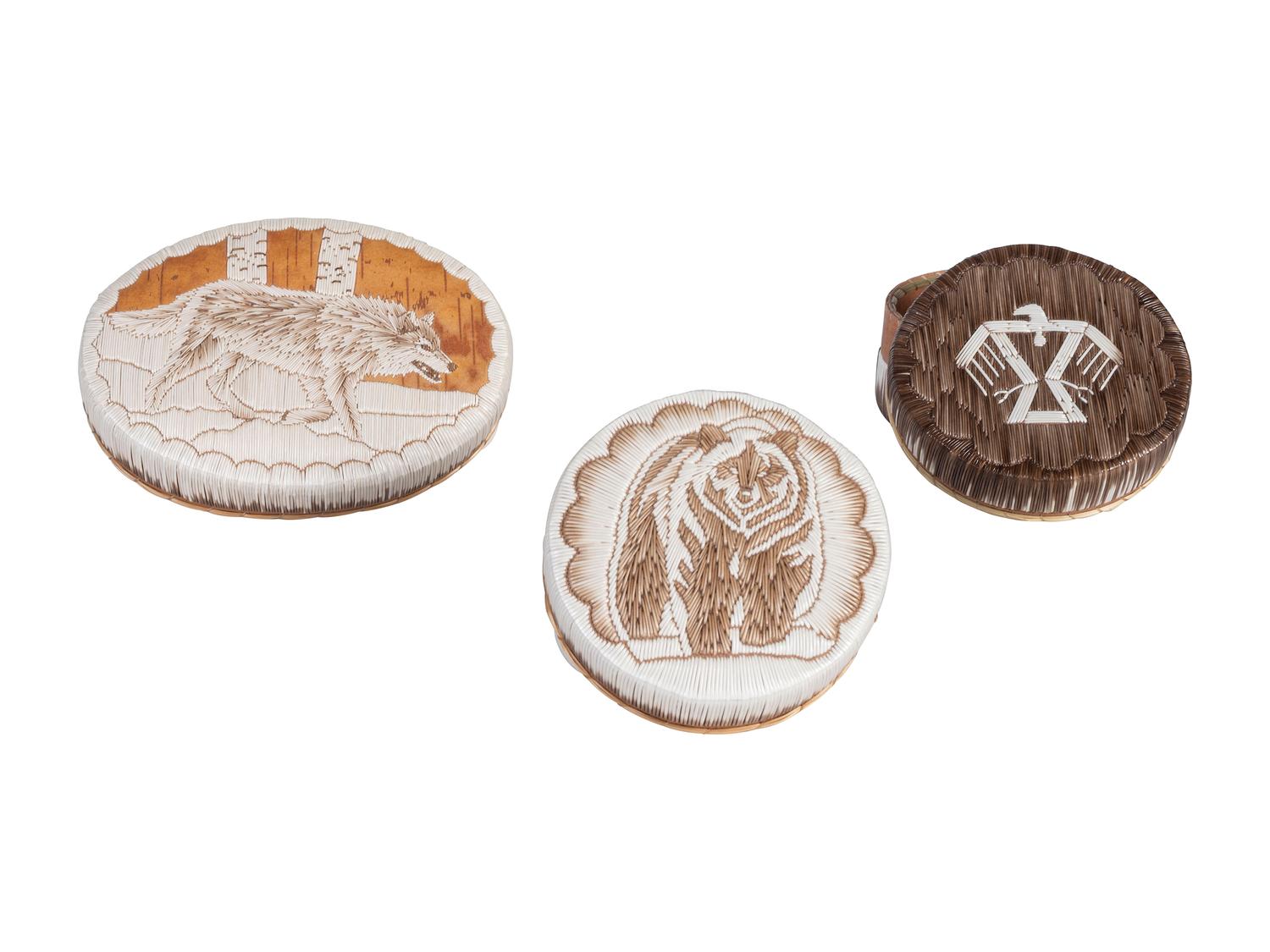 Quilled Birchbark Boxes