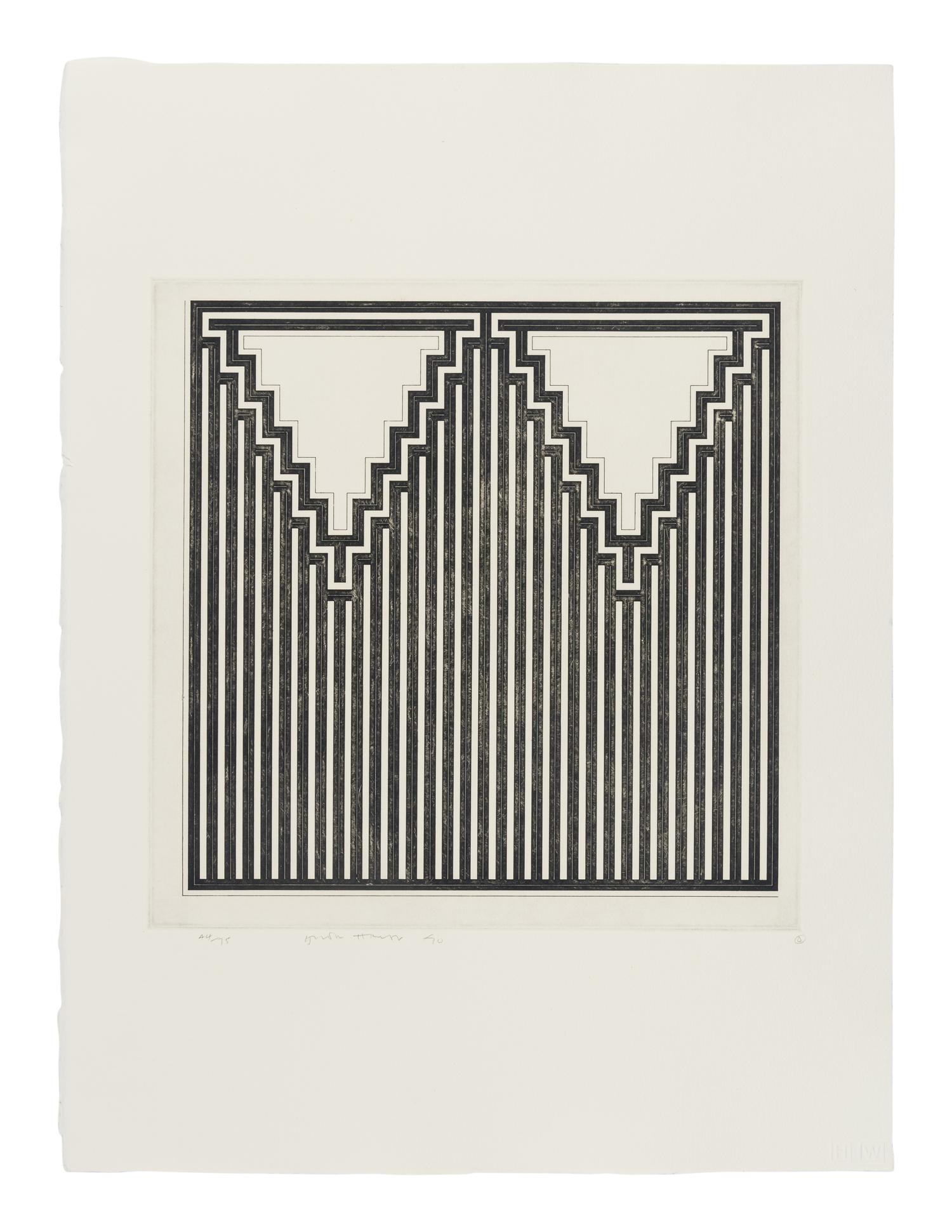 A Group of Six Prints ( Ladder Box: A; Multi Case B; Certical Screen: C; Drop Mitres: D; Quoined Chase: E; Mitred Matrix: F ), 1970