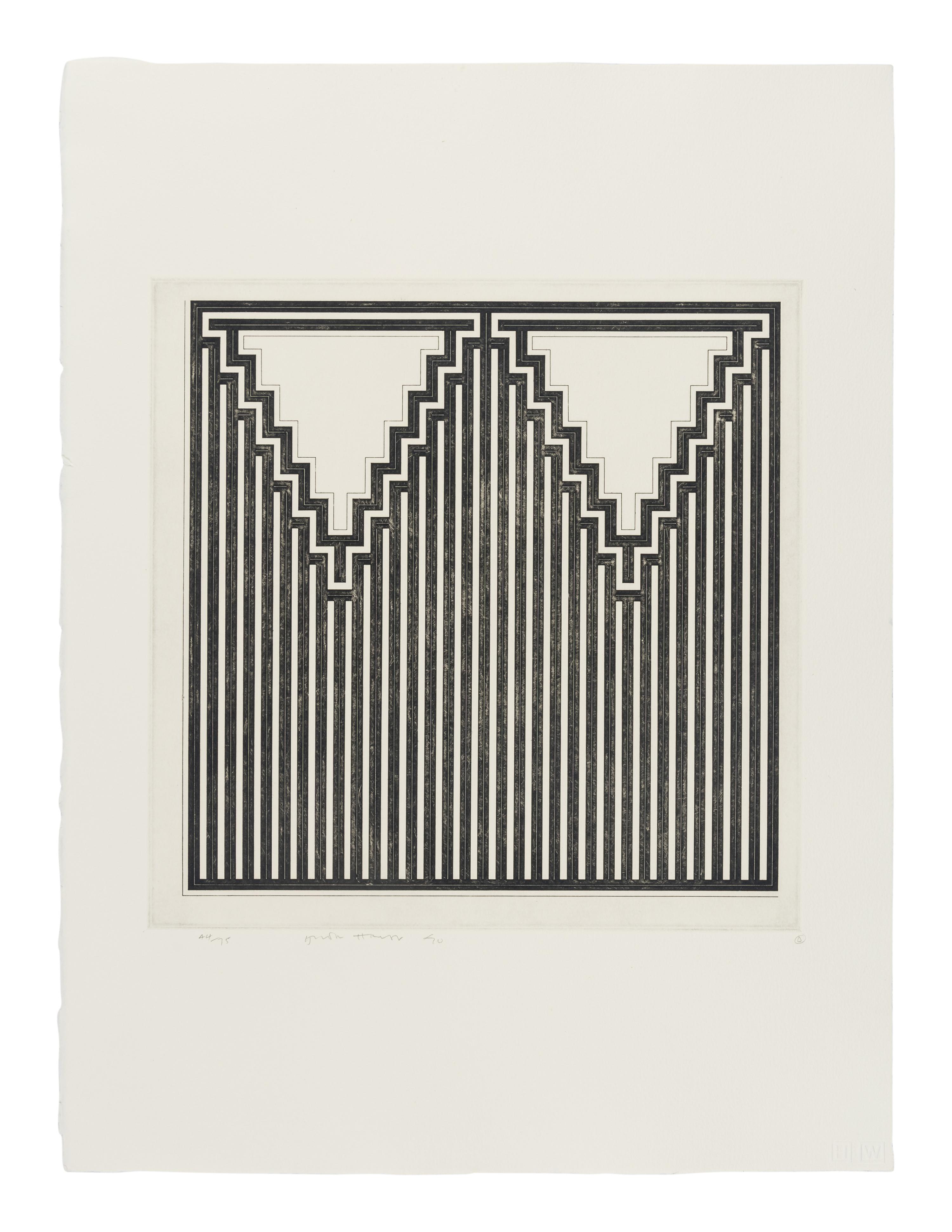 A Group of Six Prints ( Ladder Box: A; Multi Case B; Certical Screen: C; Drop Mitres: D; Quoined Chase: E; Mitred Matrix: F ), 1970