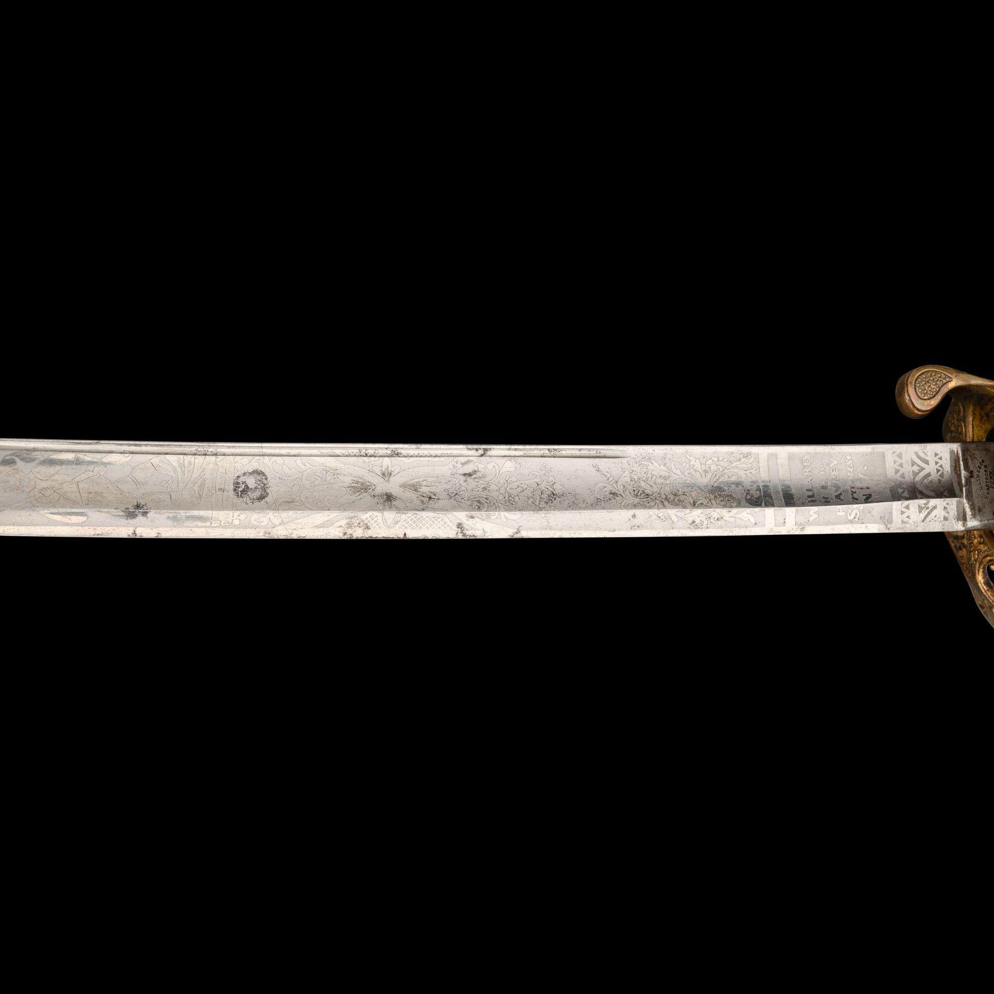 Lot of Two Model 1850 Staff and Field Officer's Swords of General Franklin S. Nickerson