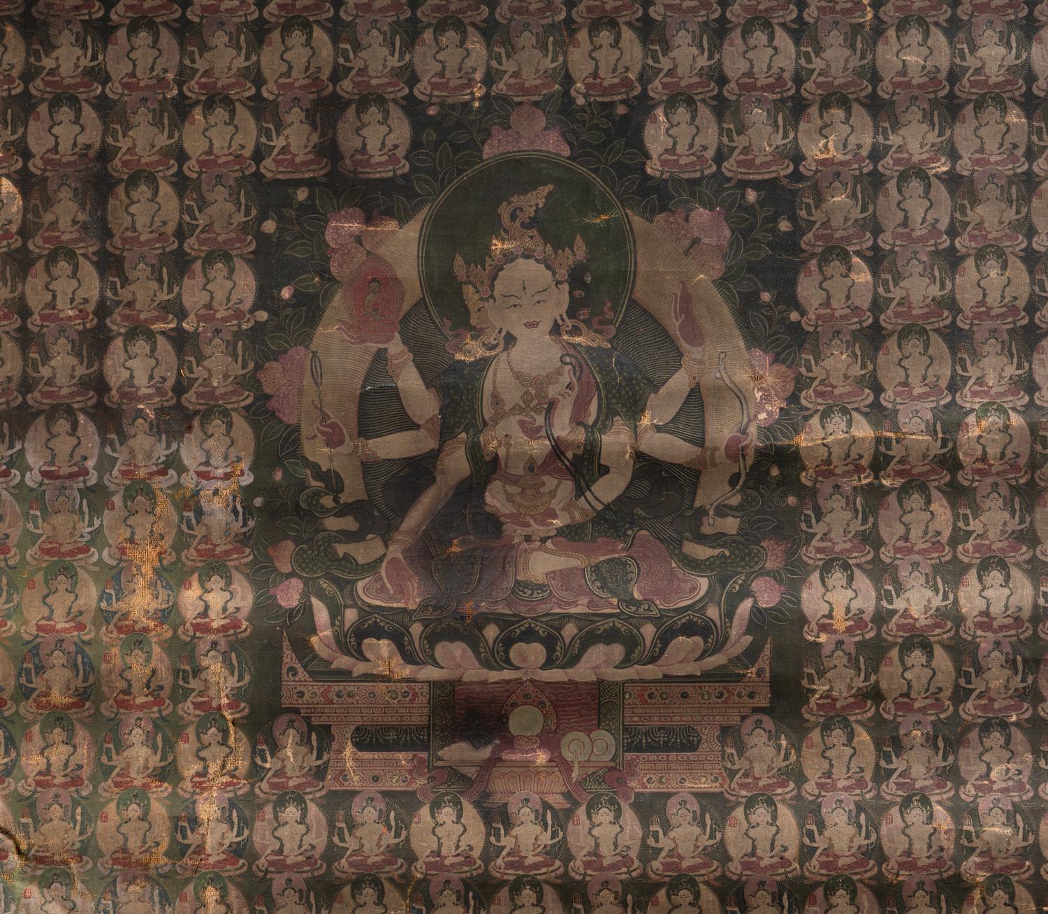 Four Tibetan Thangka Paintings, 18th-19th Century 十八-十九世紀 唐卡四幅