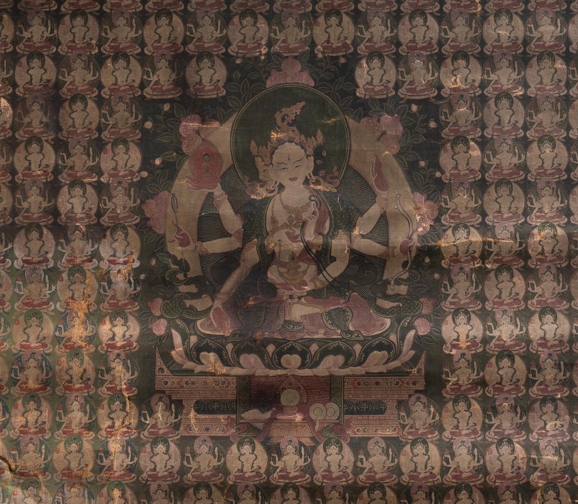 Four Tibetan Thangka Paintings, 18th-19th Century 十八-十九世紀 唐卡四幅