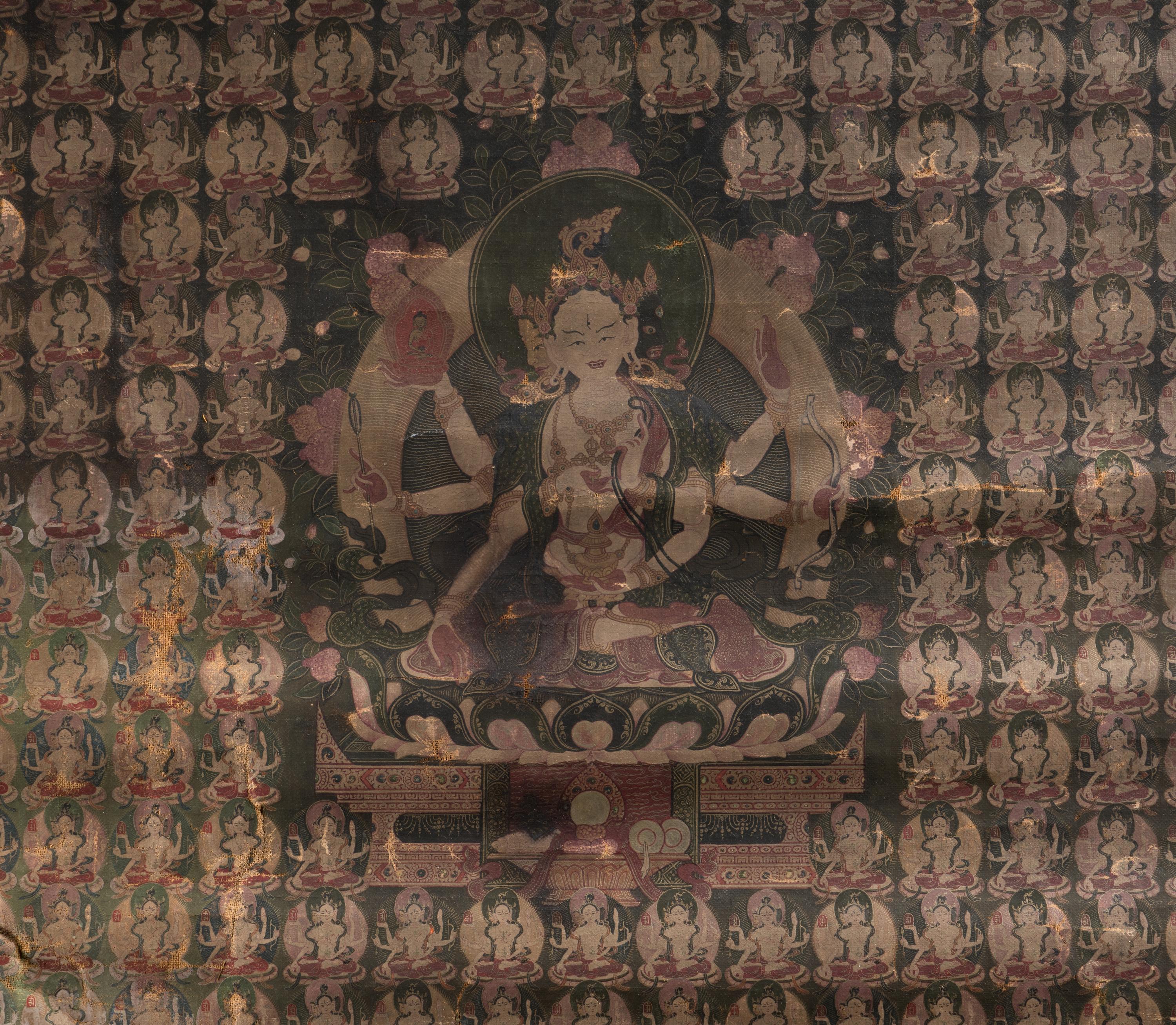 Four Tibetan Thangka Paintings, 18th-19th Century 十八-十九世紀 唐卡四幅