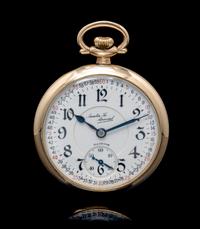 A Collection of Gold Filled Open Face Pocket Watches, Illinois Sante Fe Special and Elgin,