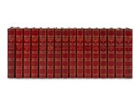 [BINDINGS]. A group of approximately 87 volumes, most in contemporary leather bindings, including works related to British history and literature, comprising: