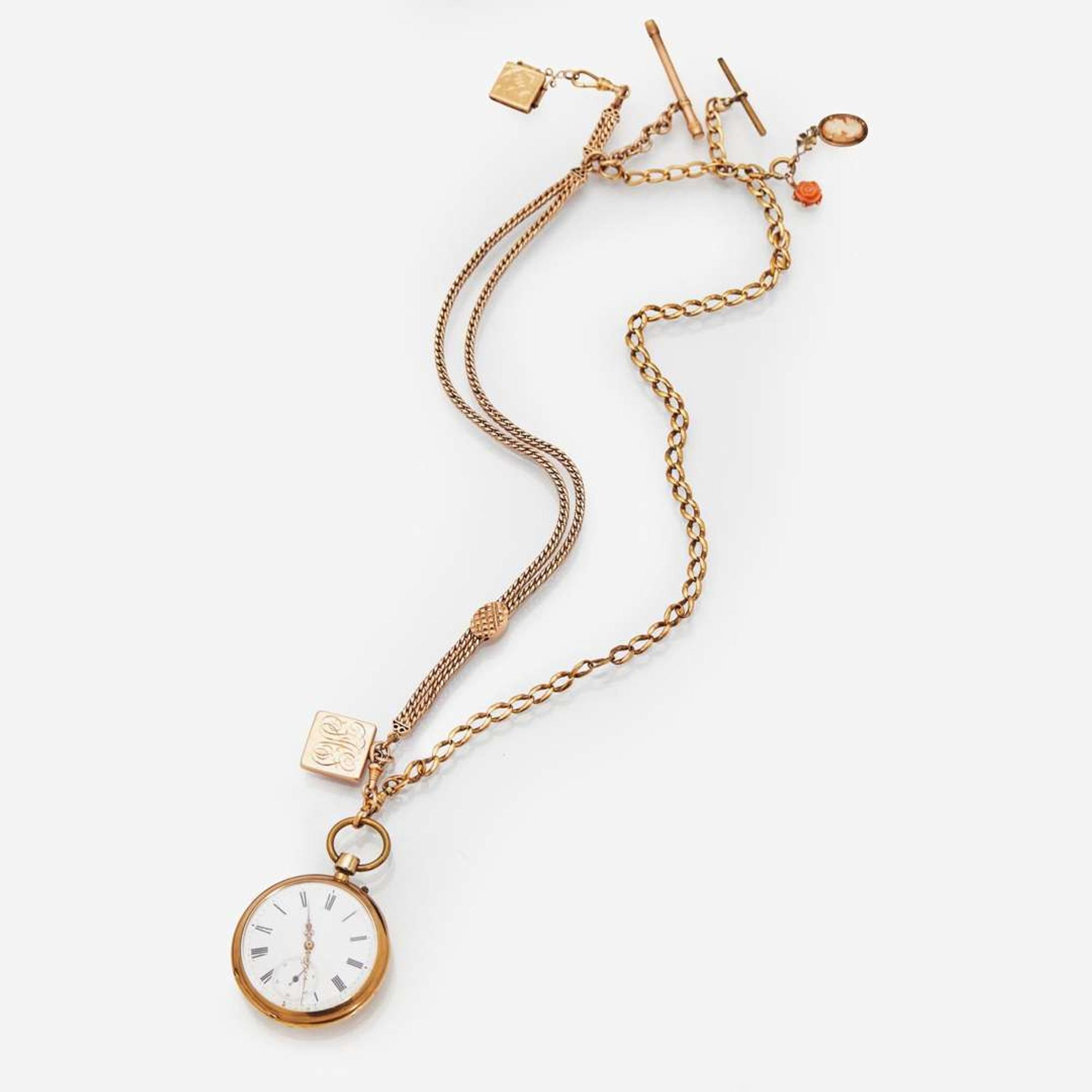 A 14K Yellow Gold Pocket Watch