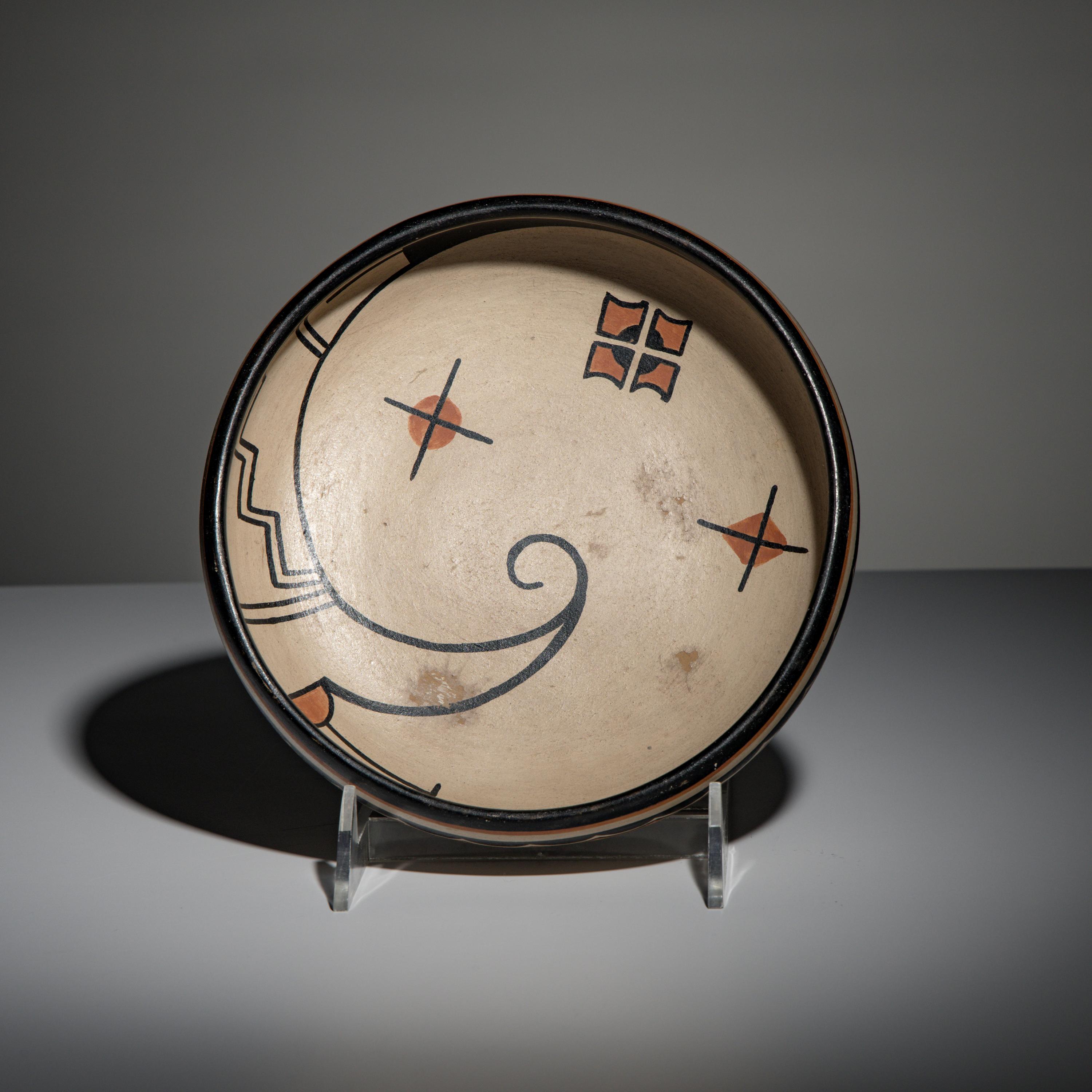 Maria Martinez and Popovi Da (San Ildefonso, 1887-1980 / 1923-1971) — Polychrome Pottery Plate 1956-1959