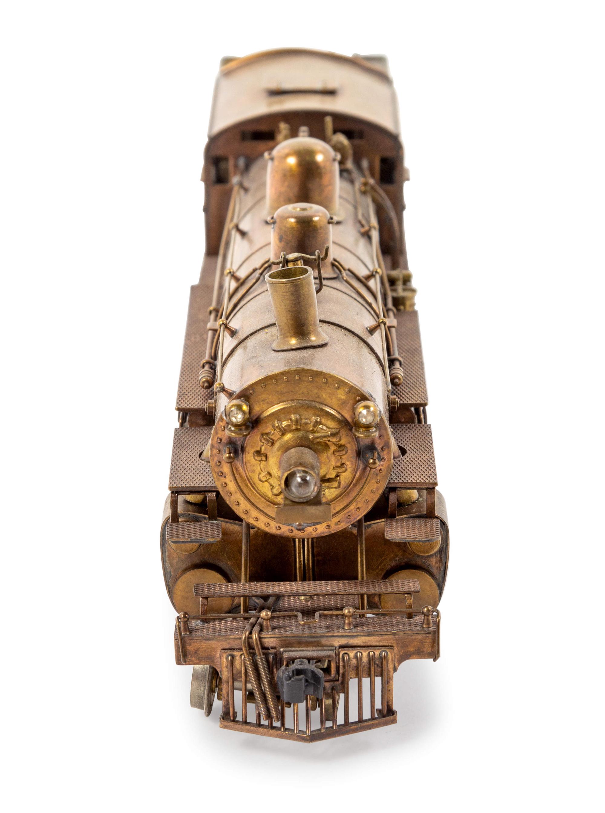 A Tenshodo Brass HO-Gauge 4-4-2 Locomotive and Tender