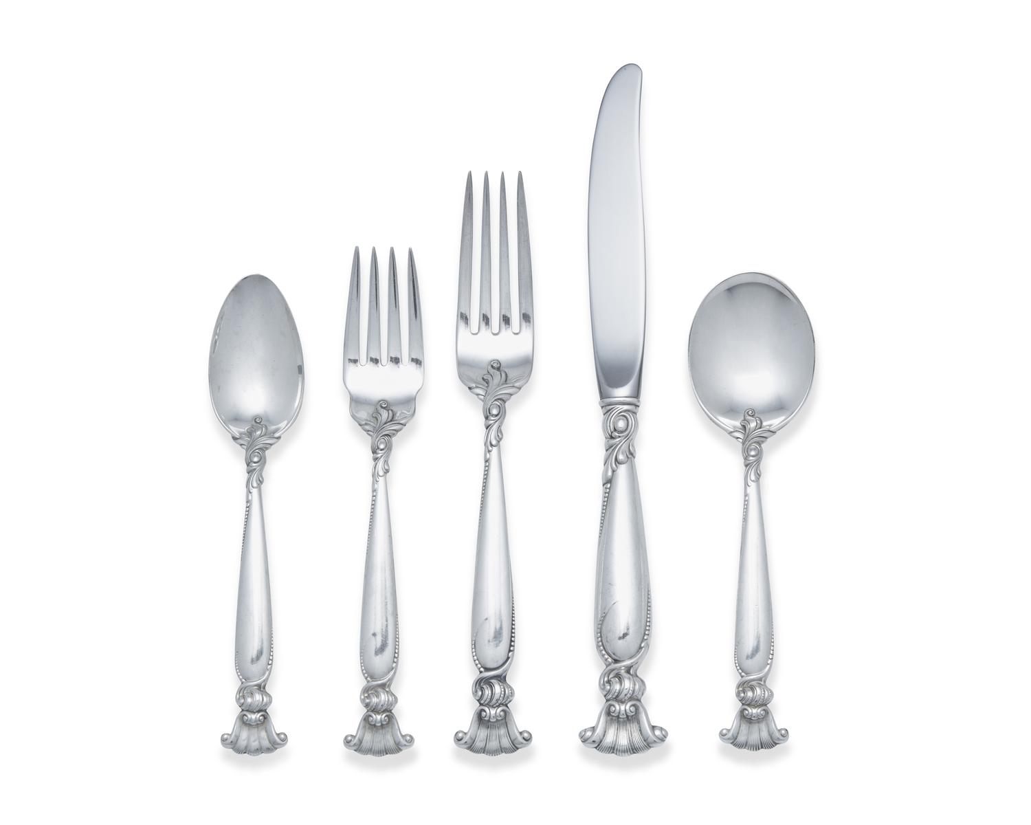 An American Silver Flatware Service
