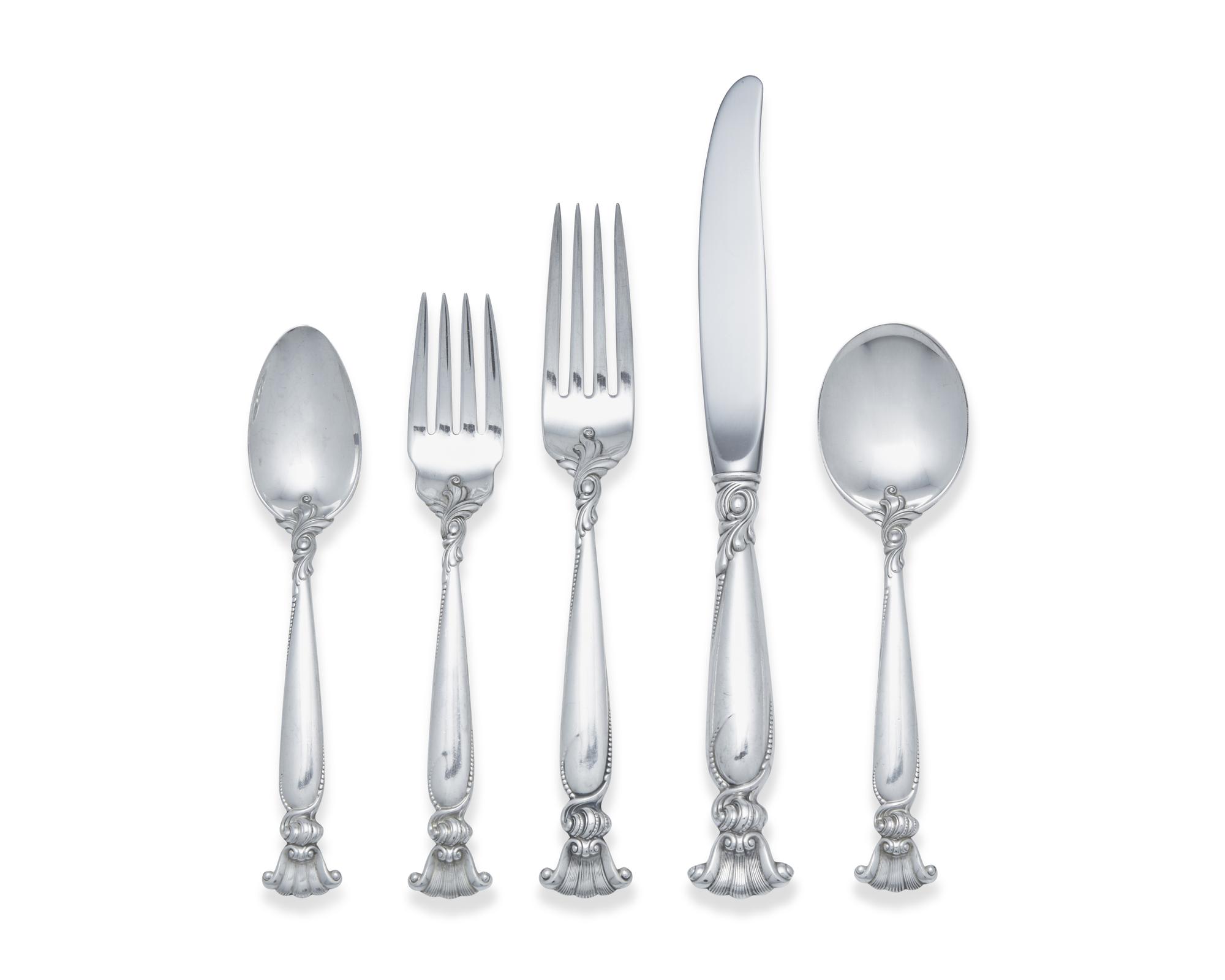 An American Silver Flatware Service