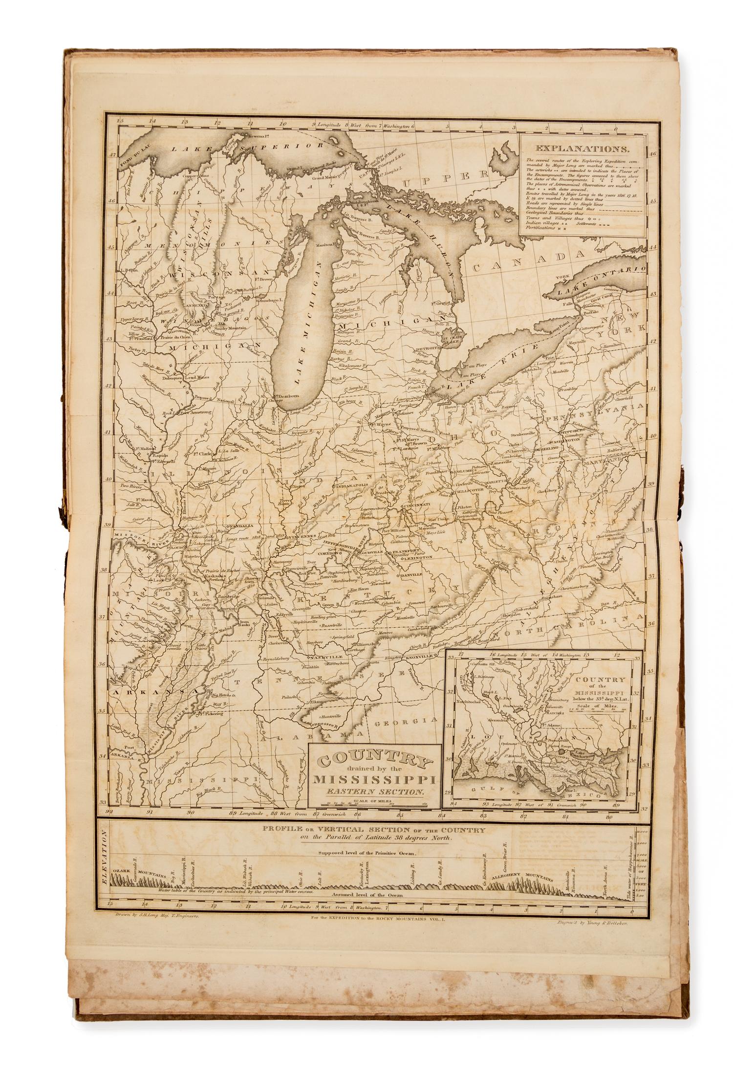JAMES, Edwin (1797-1861), compiler. Account of an Expedition from Pittsburgh to the Rocky Mountains. Philadelphia, 1822-1823.