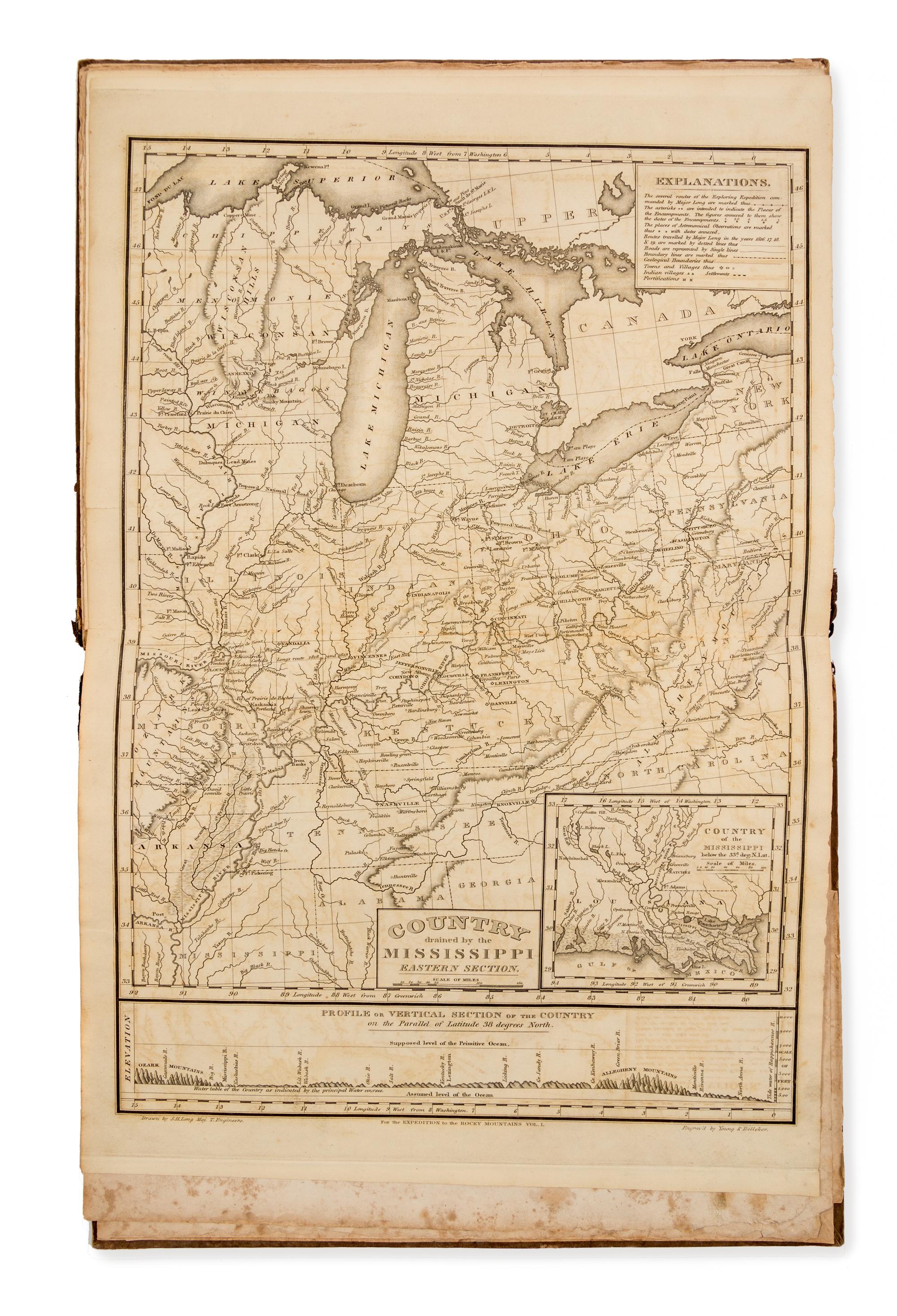 JAMES, Edwin (1797-1861), compiler. Account of an Expedition from Pittsburgh to the Rocky Mountains. Philadelphia, 1822-1823.