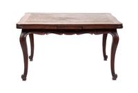 A Louis XV Style Parquetry Extension Table Height 29 1/2 x width 52 x depth 31 inches.