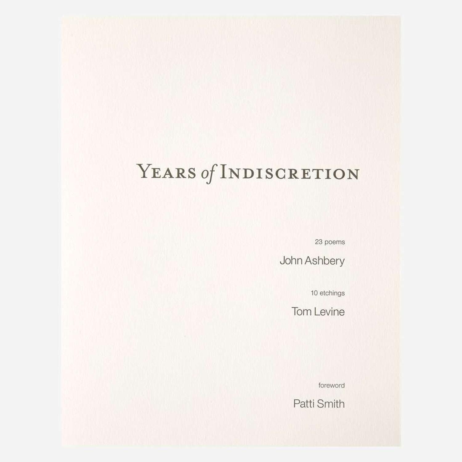 [Private Press] Ashbery, John Years of Indiscretion