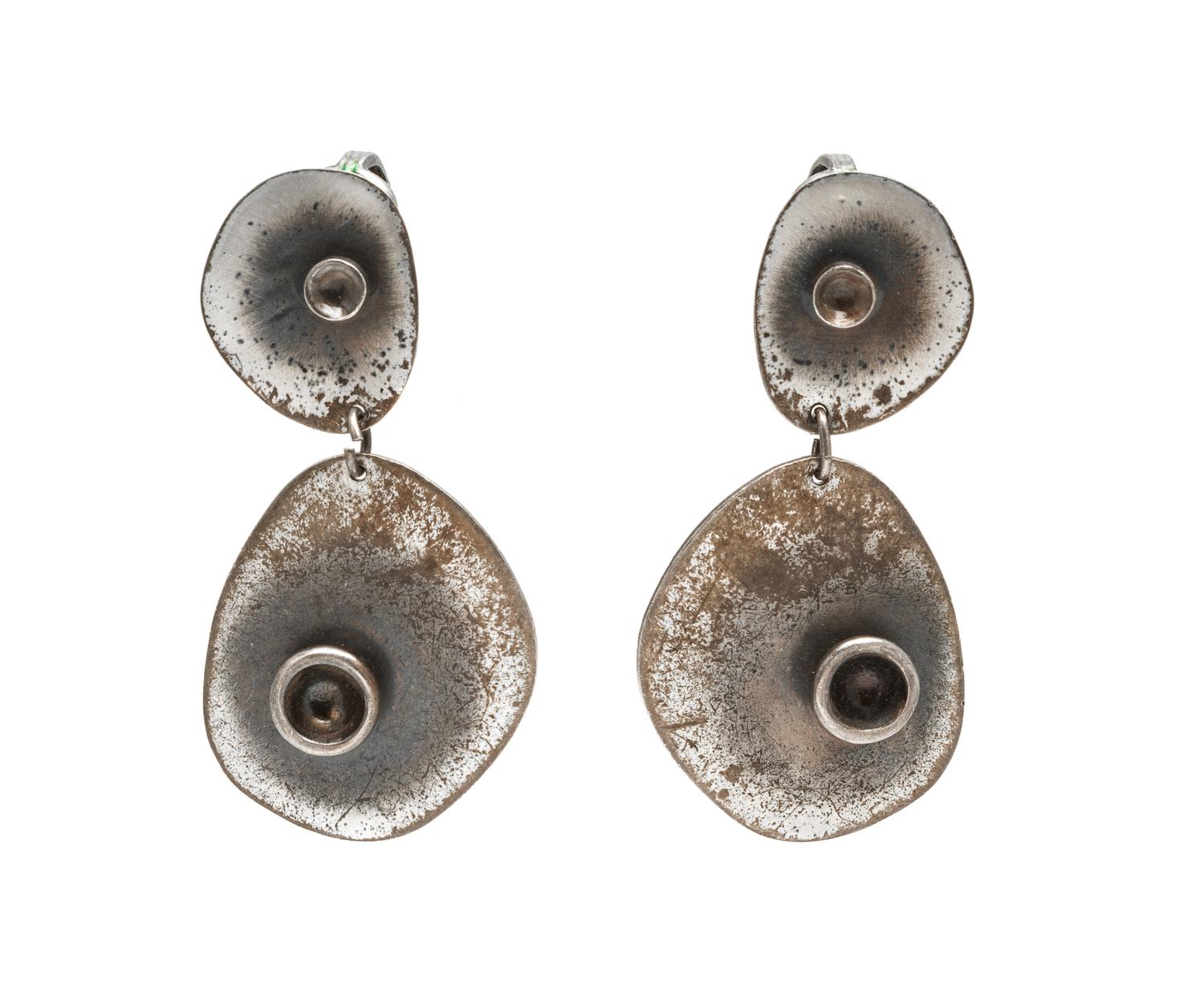 A Collection of Mid-Century Modern Sterling Silver Earclips, Nita Lustig, 11.80 dwts.