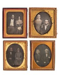 [EARLY PHOTOGRAPHY]. A group of 18 daguerreotype portraits of couples, highlighted by a half plate portrait by Enoch Long, including: