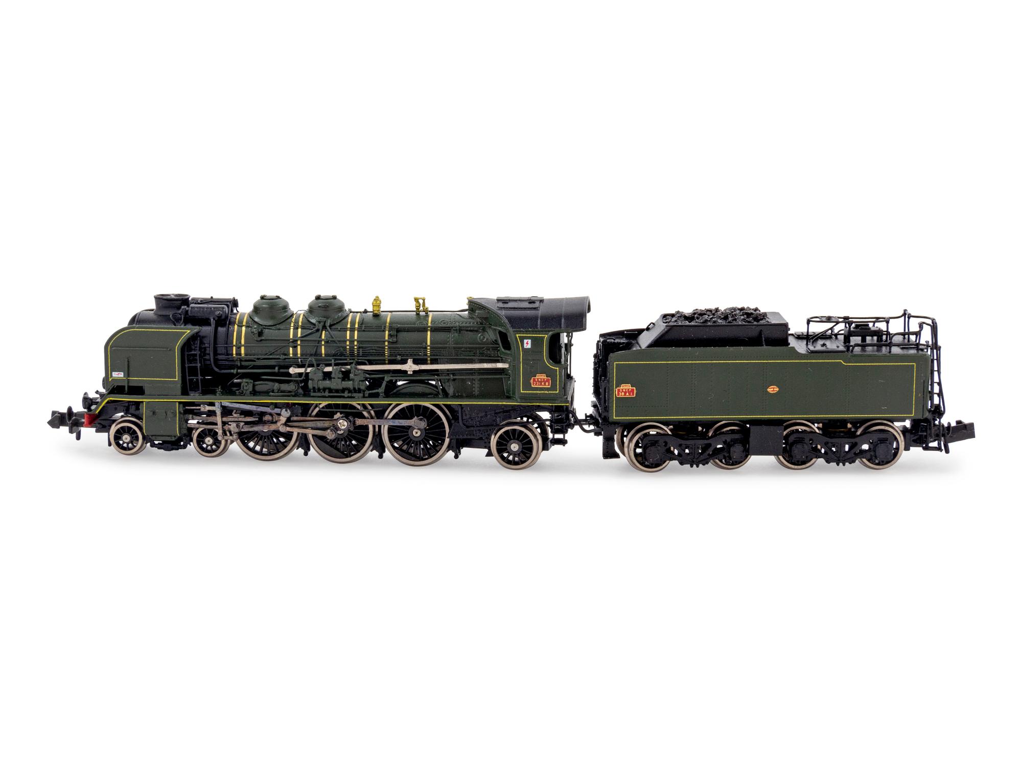 A Factory Boxed Fulgurex Polychrome N-Gauge S.N.C.F 4-6-2 Locomotive and Tender