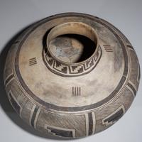 Massive Ancestral Pueblo, Snowflake Black-on-White Pottery Olla