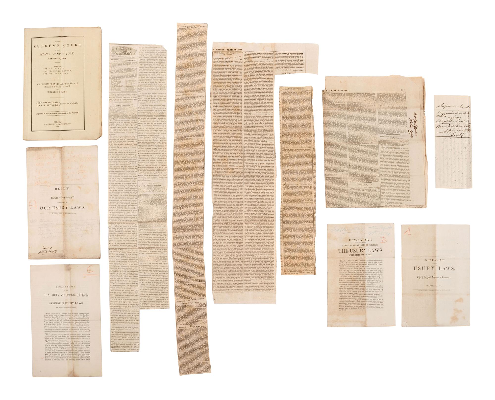 [CIVIL WAR] -- [ARIZONA TERRITORY]. KING, Governor John A. (1788-1867). Papers of New York Governor John A. King, including correspondence related to New York politics, Kansas, the Civil War, and the newly established Arizona Territory.