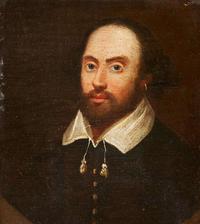 English School 18th / 19th century, After John Taylor (English, 1580-1653) Small Portrait of William Shakespeare (1564-1616) after the Chandos Portrait