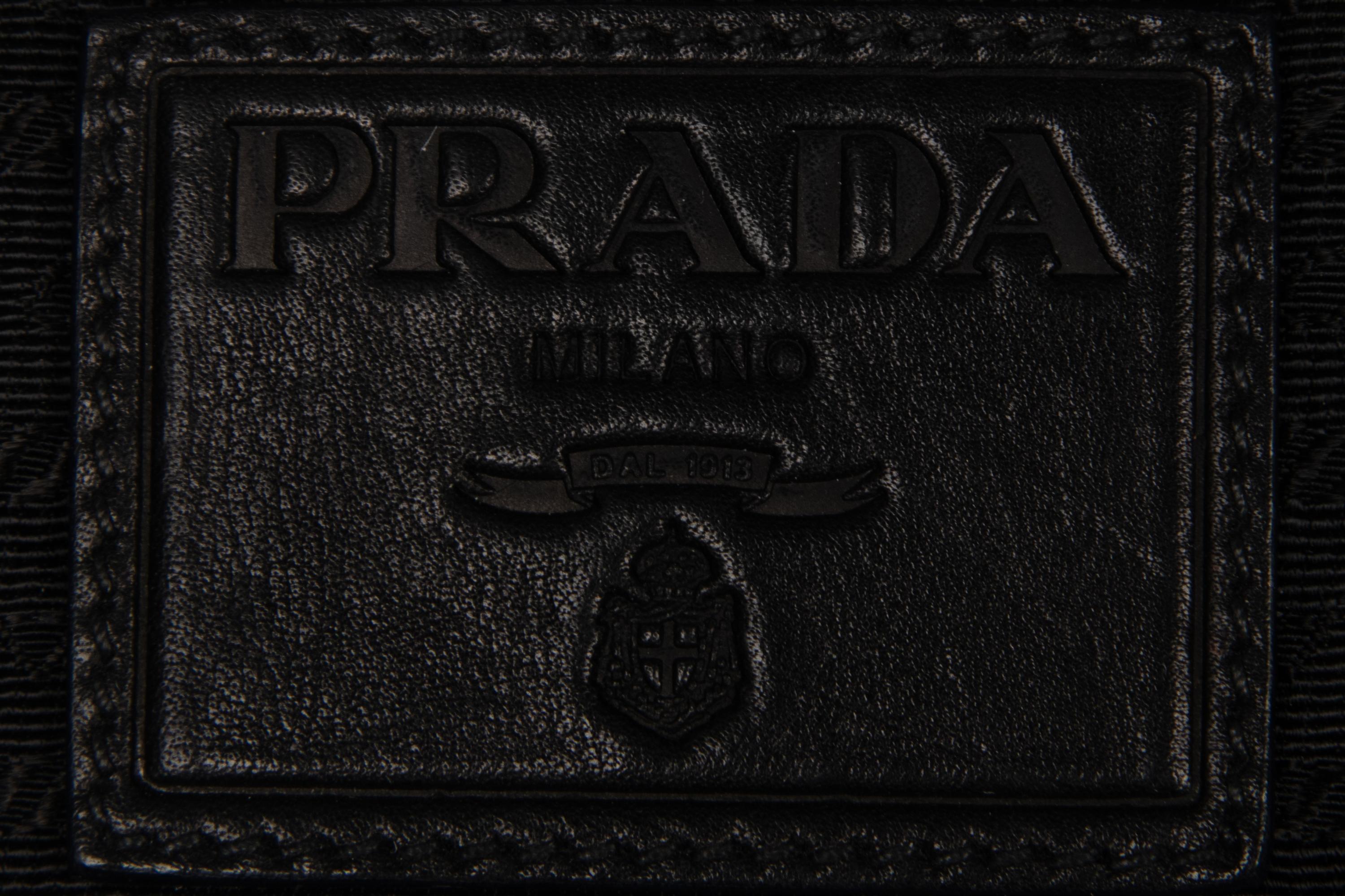 PRADA LEATHER MESSENGER BAG