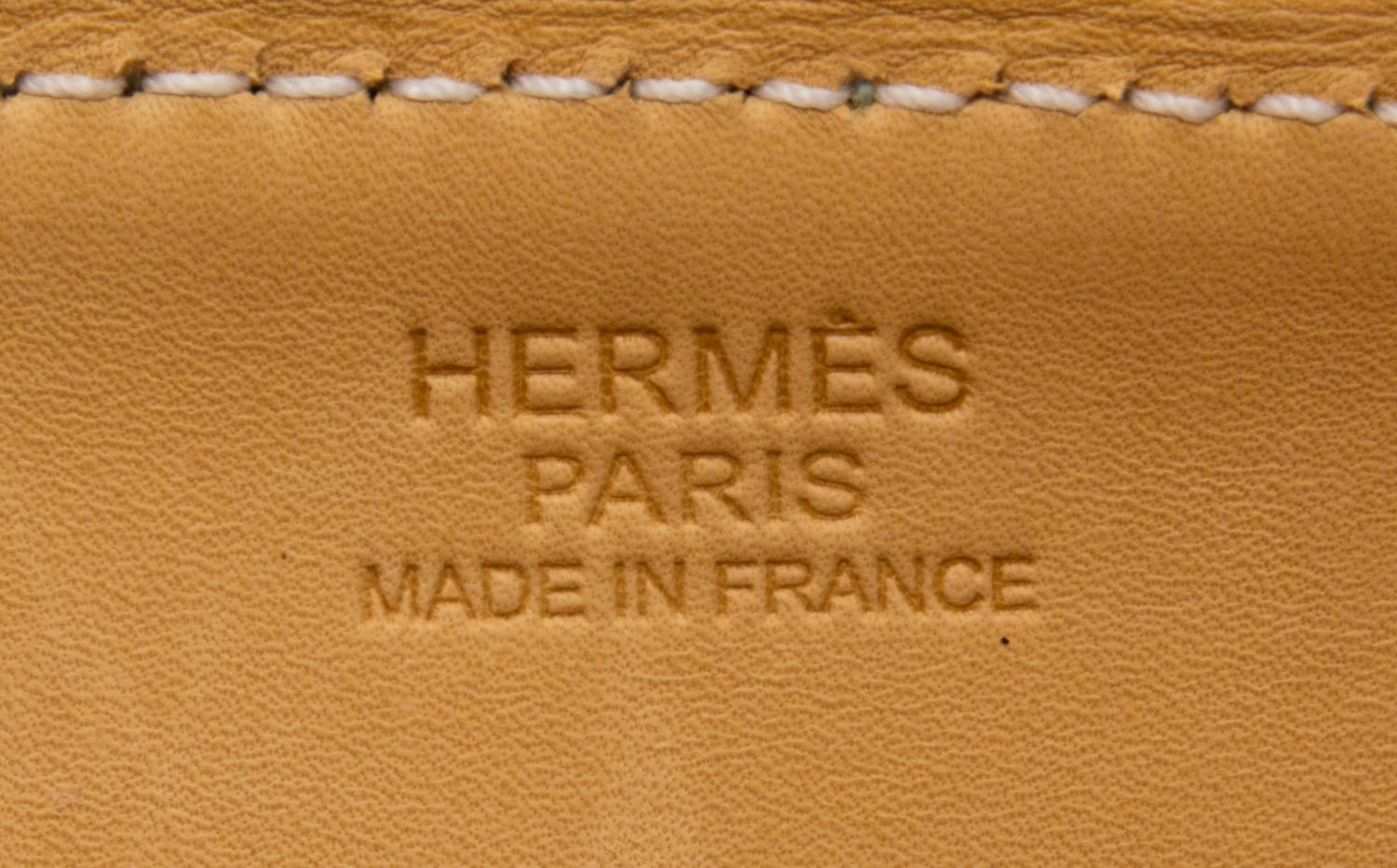 An Hermes Aqua Box Calf Paris Bombay PM Handbag, 11" x 8" x 5".