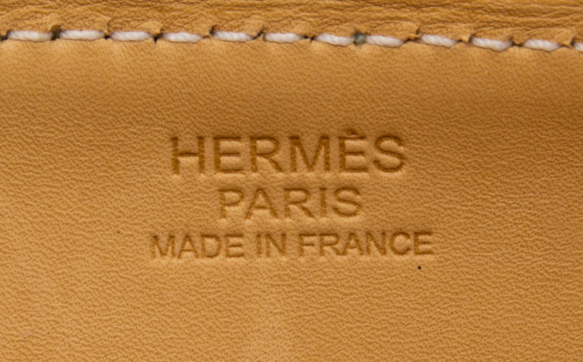 An Hermes Aqua Box Calf Paris Bombay PM Handbag, 11" x 8" x 5".