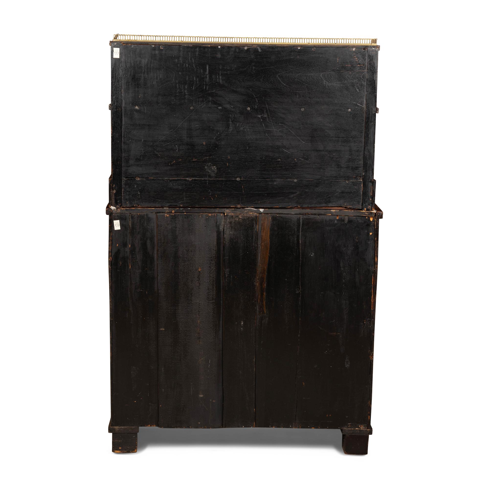 A Regency Mahogany and Brass Inlaid Chiffonier