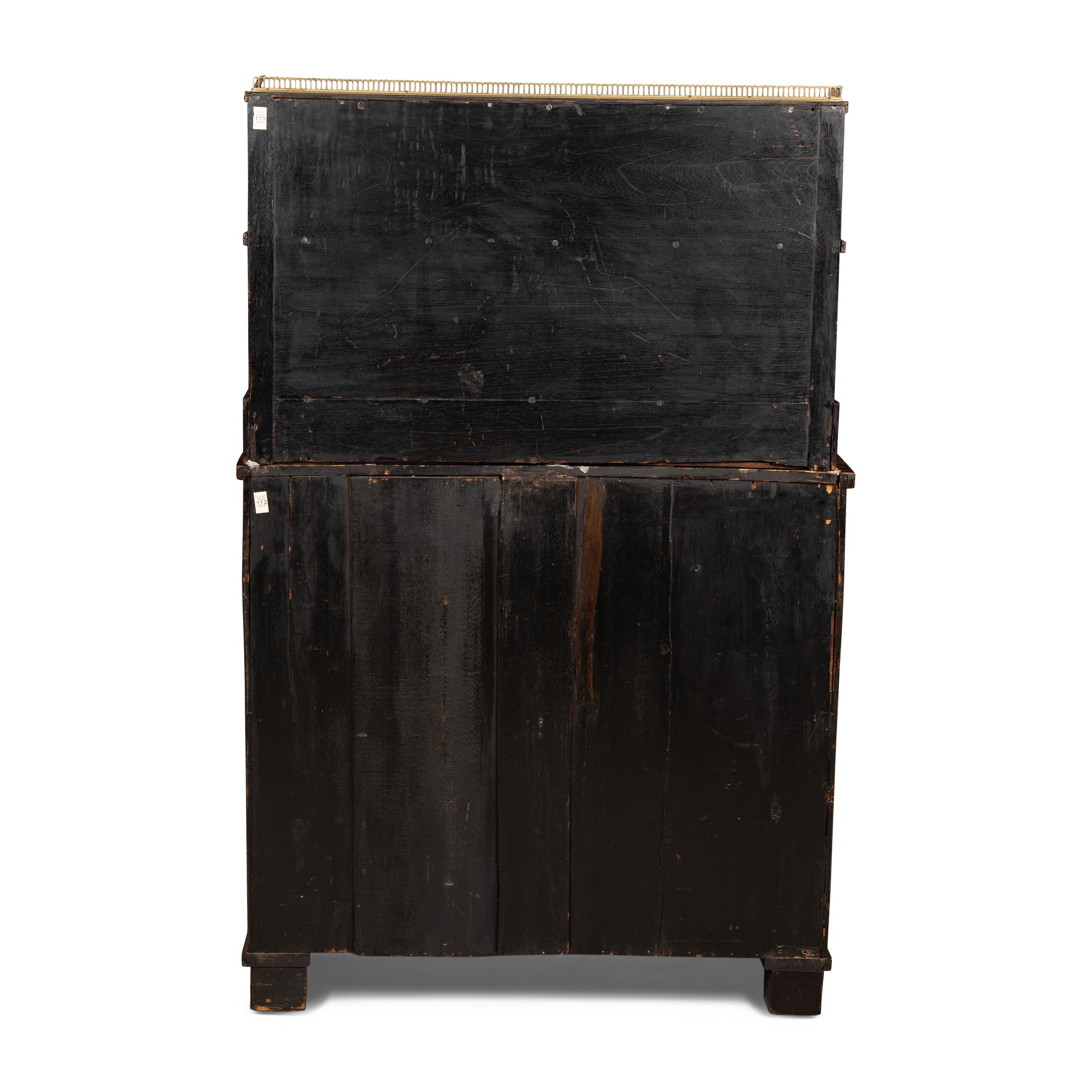 A Regency Mahogany and Brass Inlaid Chiffonier