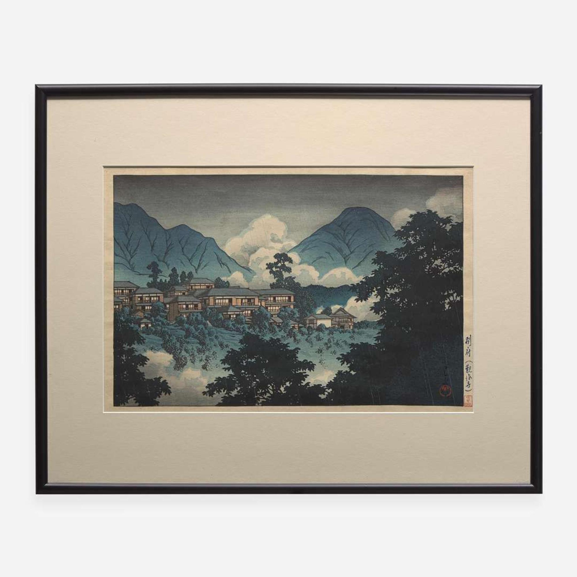 Kawase Hasui 川瀬巴水 浮世绘三幅 (Japanese b.1883-d.1957)