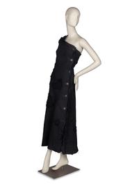Issey Miyake Black One-Shoulder Gown