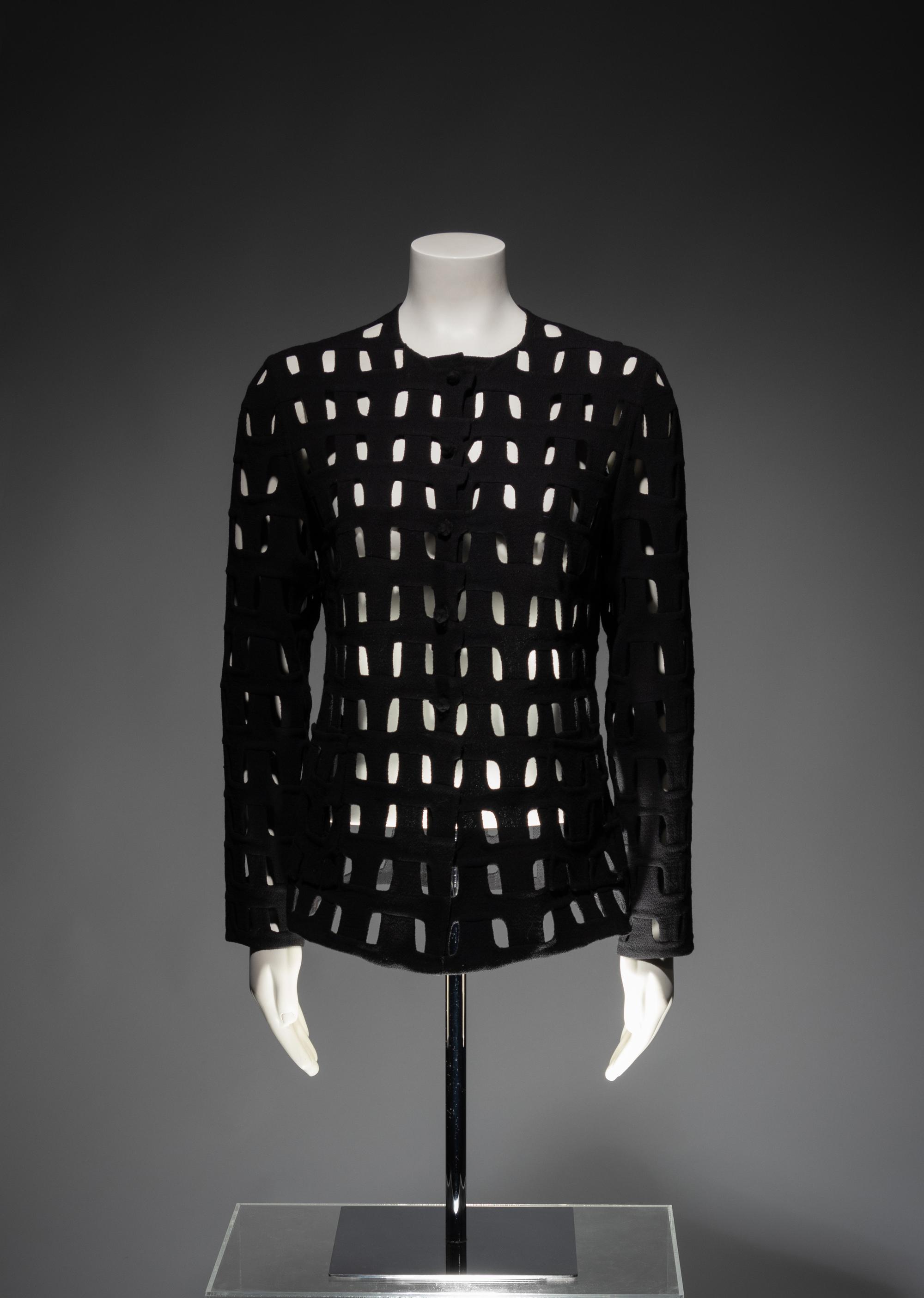 Ralph Rucci Wool Crepe Open Work Design Jacket