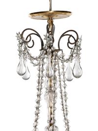 An Italian Brass and Cut Glass Six-Light Chandelier — 19TH CENTURY