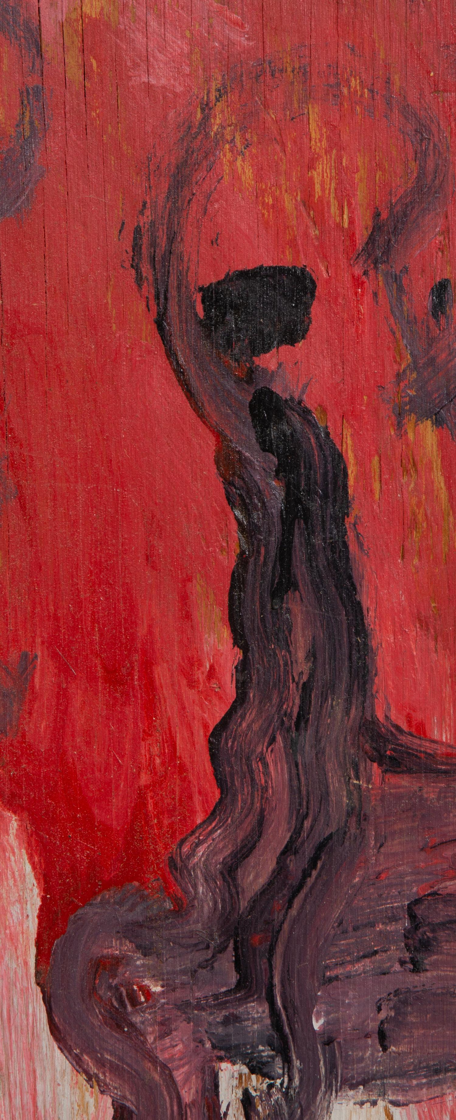 Pregnant Woman on Pink Background