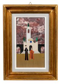 An Italian Pietra Dura Plaque 9 1/8 x 5 1/4 inches. — LATE 19TH/EARLY 20TH CENTURY