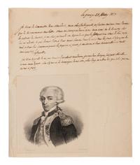 [ENGLISH & CONTINENTAL MANUSCRIPTS]. LAFAYETTE, Marie Joseph Paul Yves Roch Gilbert du Motier, Marquis de (1757-1834). Autograph letter signed ("Lafayette") to "Monsieur Fabreguette" dated 18 May 1827.