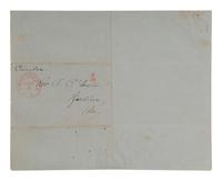 [ABOLITION] Universalist Church circular outlining a protest against slavery signed by James Weston