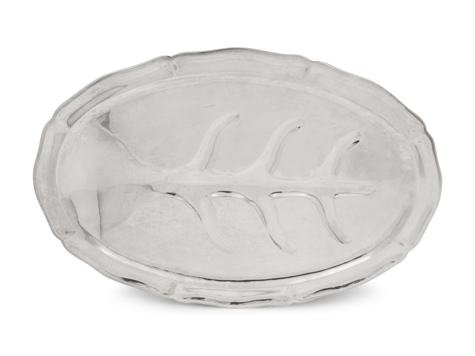A Mexican Silver Meat Platter