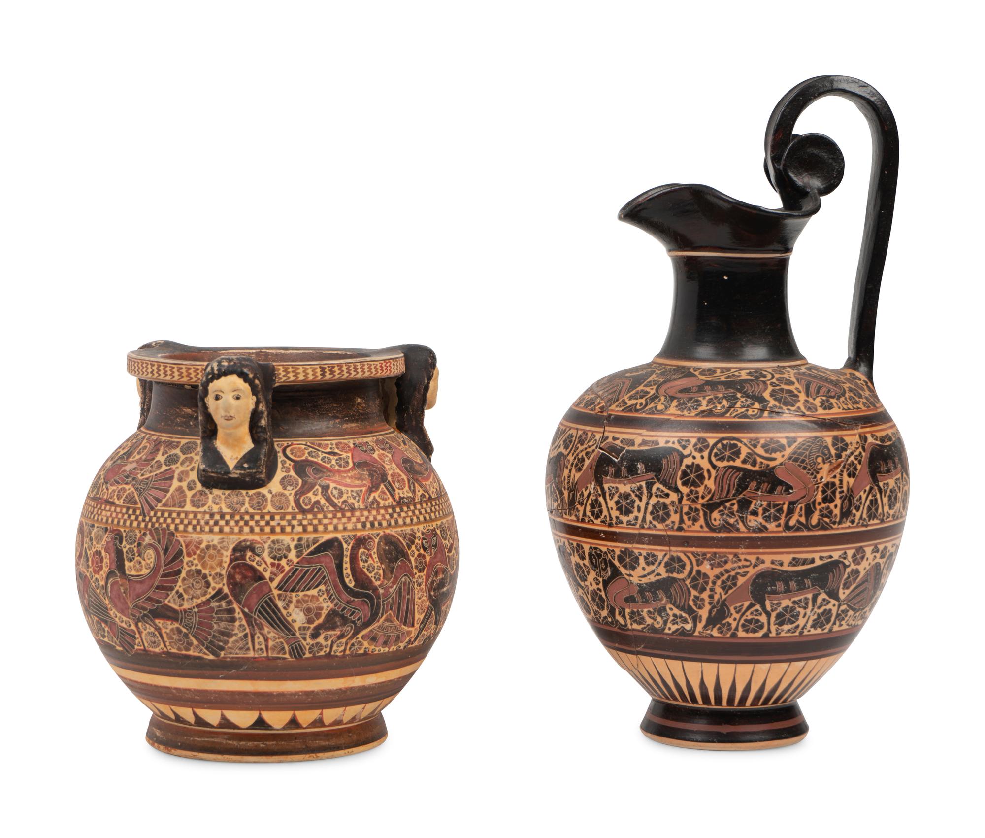 A Group of Nine Greek Style Vessels