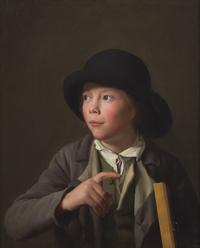 Portrait of a Boy wearing a Hat and holding a Frame , 1783